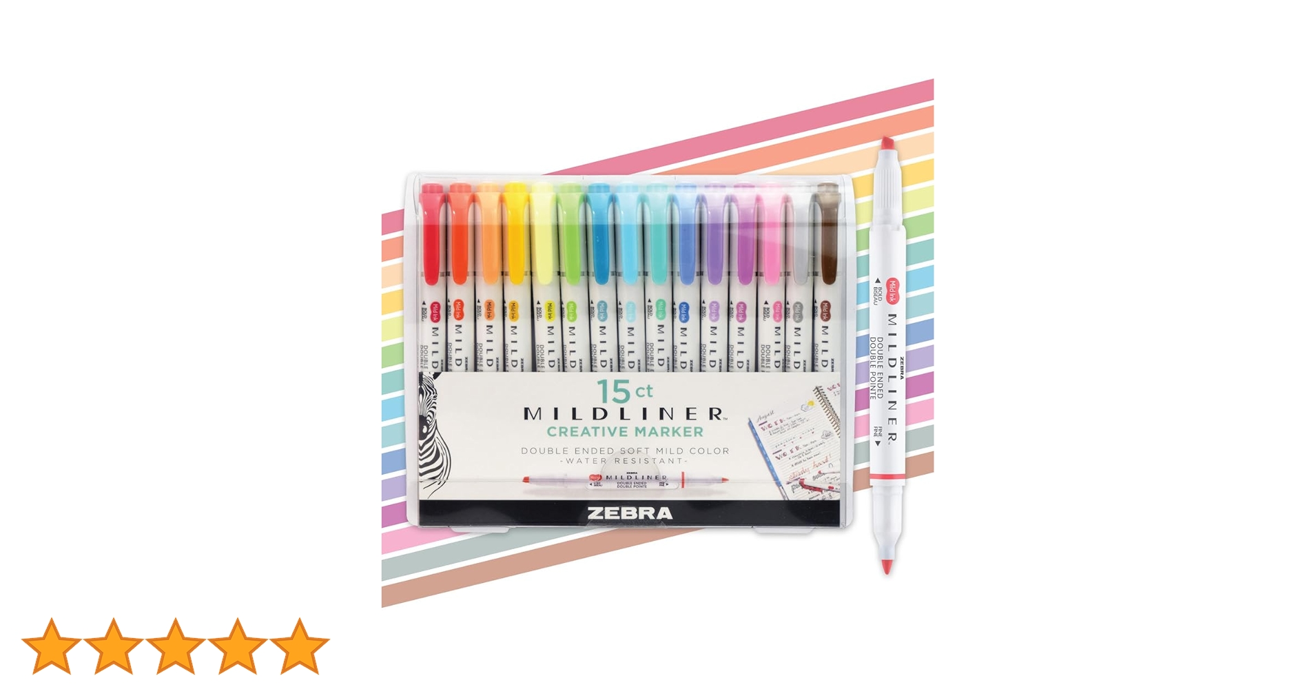 Amazon.co.jp: ゼブラ ペン マイルドライナー 両端蛍光ペン 太字 細字